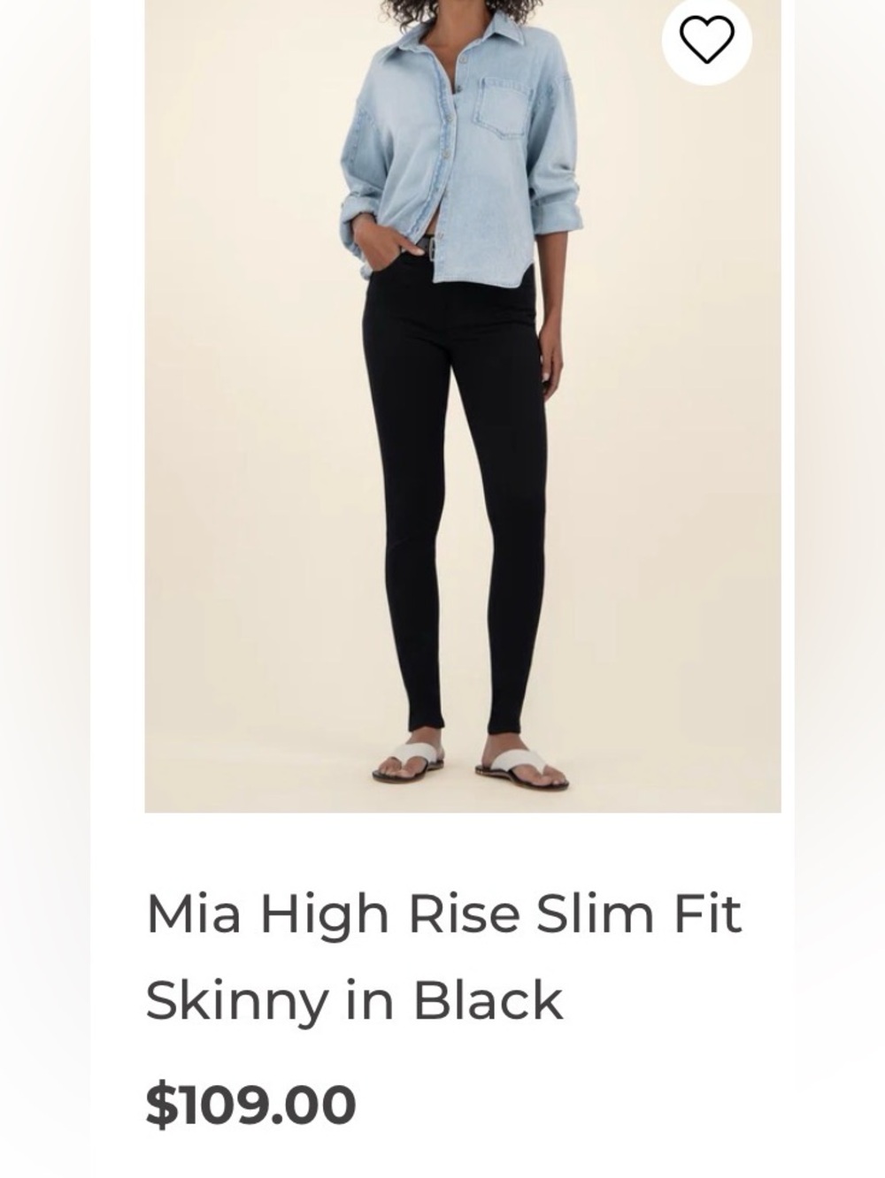 Kut from the Kloth Black Mia Toothpick Skinny Pants